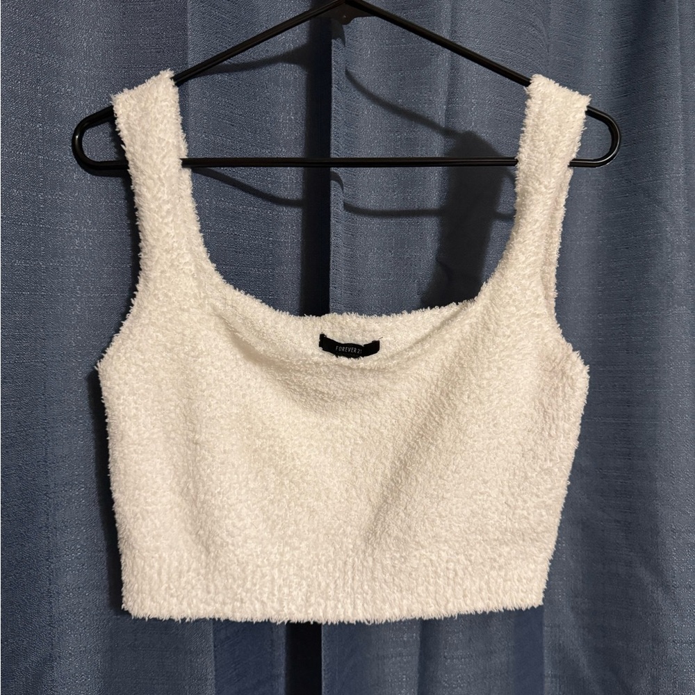 Forever 21 Cream Fuzzy Sweater